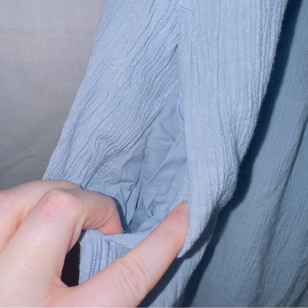 SO Peasant Dress Powder BLUE juniors size Medium - Picture 6 of 9